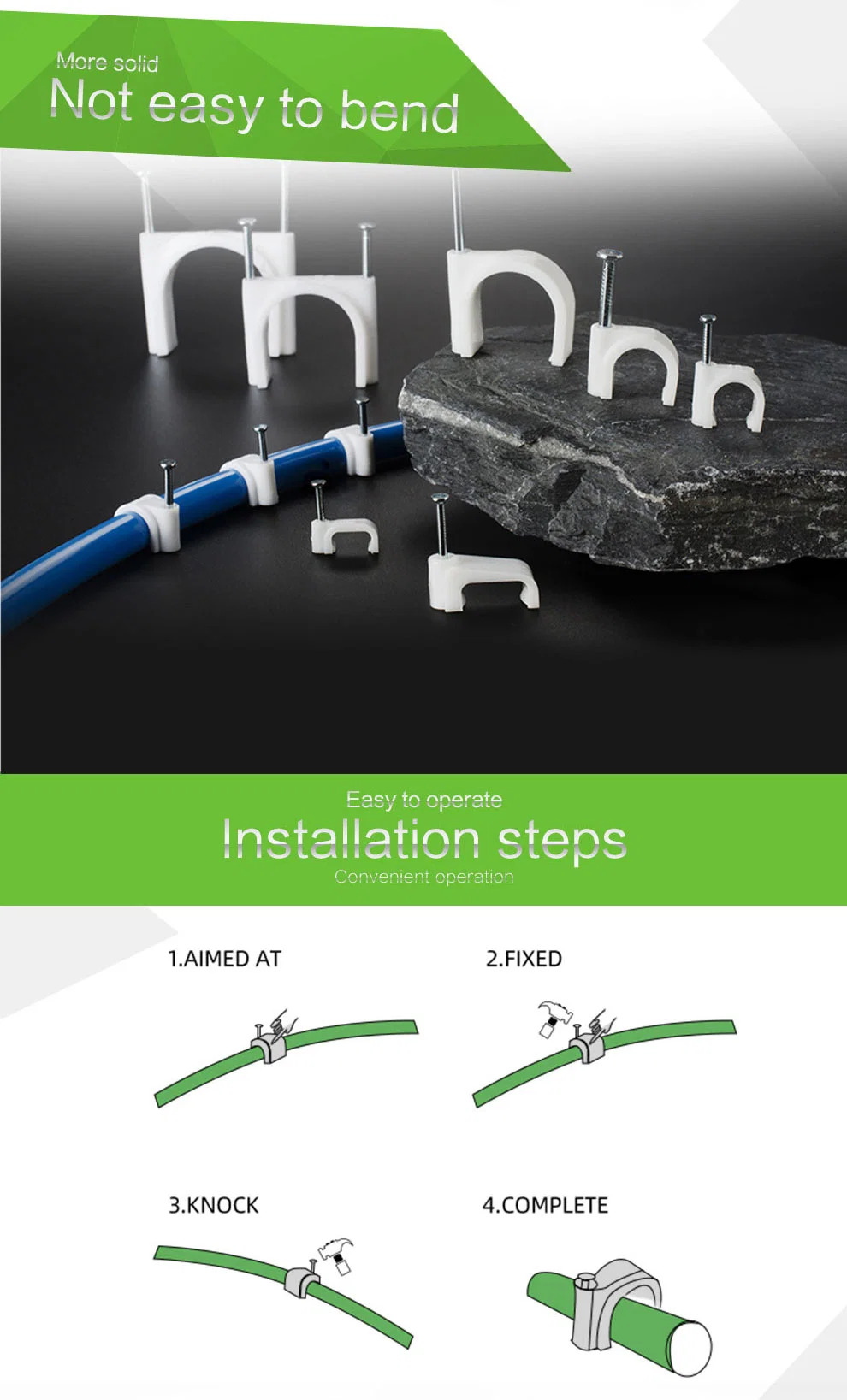 Flat Cable Clips 8 mm