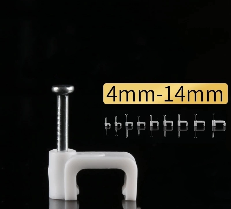 4mm Square Nail Clip Flat Cable Clips