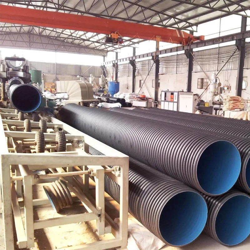 Sn4 DN500mm HDPE Double Wall Corrugated Pipe for Rain Drainage