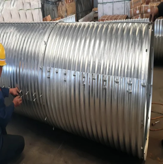 Venta caliente de tubo corrugado de gran diámetro/tubo de alcantarilla de metal galvanizado